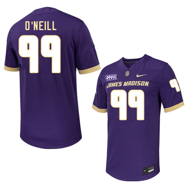 #99 Eric O'Neill JMU Jersey,James Madison Dukes Football Jerseys Stitched-Purple